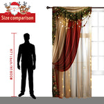 Cozyzlife 2PCs 3D Christmas Curtains Digital Printed Polyester High Sunshade