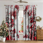 Cozyzlife 3D Digital Printed Christmas Curtains High Sunshade Polyester Set