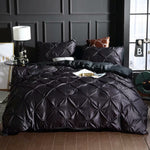 Cozyzlife 3-Piece Double Imitation Silk Luxury Satin Bedding Set Polyester
