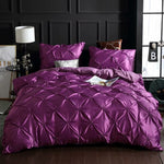 Cozyzlife 3-Piece Double Imitation Silk Luxury Satin Bedding Set Polyester
