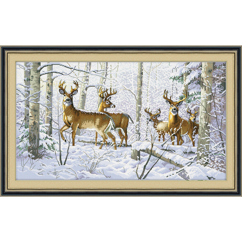 Cozyzlife Cross Stitch DIY Kit 11CT Ecological Cotton Embroidery Set