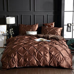 Cozyzlife 3-Piece Double Imitation Silk Luxury Satin Bedding Set Polyester