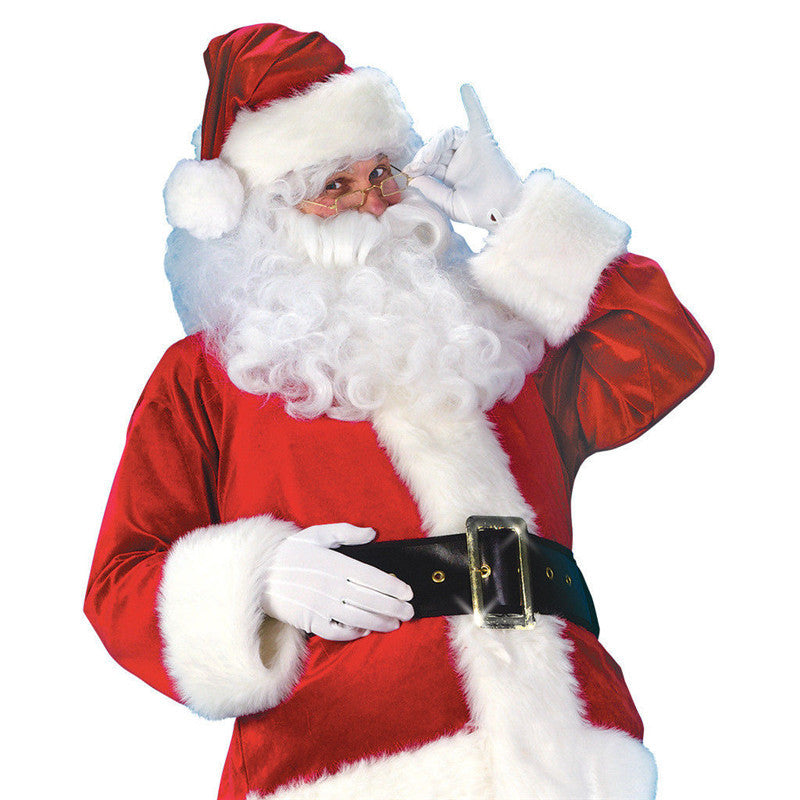 Cozyzlife Plus Size Santa Claus Costume Men Women Adult Red Christmas Cosplay