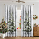 Cozyzlife 3D Digital Printed Christmas Curtains High Sunshade Polyester Set