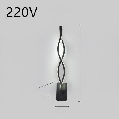 Cozyzlife LED Wall Lamp Nordic Minimalist Bedroom Bedside Lighting Fixture