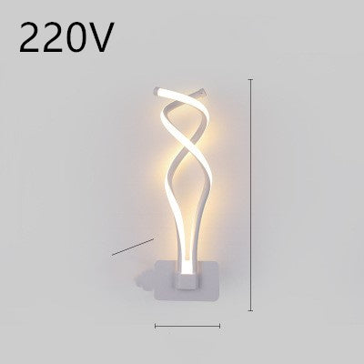 Cozyzlife LED Wall Lamp Nordic Minimalist Bedroom Bedside Lighting Fixture