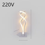 Cozyzlife LED Wall Lamp Nordic Minimalist Bedroom Bedside Lighting Fixture