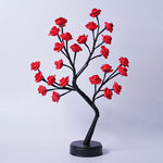 cozyzlife Romantic Rose Flower Tree Table Lamp USB Fairy Light for Home & Gifts