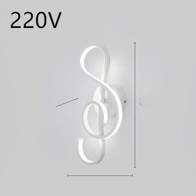 Cozyzlife LED Wall Lamp Nordic Minimalist Bedroom Bedside Lighting Fixture