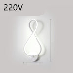 Cozyzlife LED Wall Lamp Nordic Minimalist Bedroom Bedside Lighting Fixture