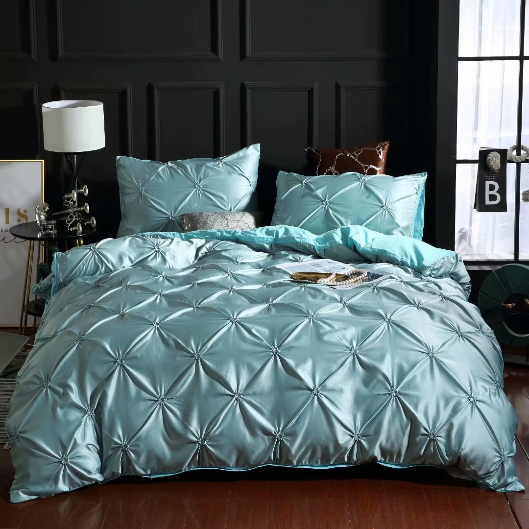 Cozyzlife 3-Piece Double Imitation Silk Luxury Satin Bedding Set Polyester