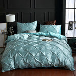 Cozyzlife 3-Piece Double Imitation Silk Luxury Satin Bedding Set Polyester