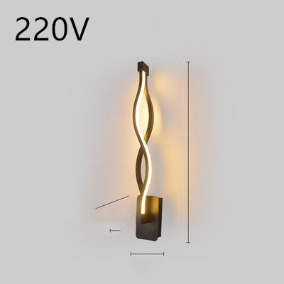 Cozyzlife LED Wall Lamp Nordic Minimalist Bedroom Bedside Lighting Fixture
