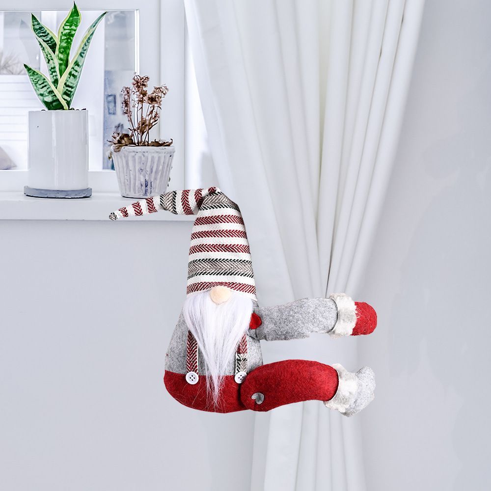 CozyzLife Christmas Curtain Buckle – Cute Forest Old Man Ornament Decoration