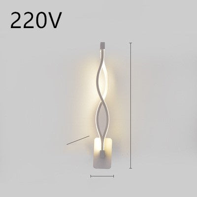 Cozyzlife LED Wall Lamp Nordic Minimalist Bedroom Bedside Lighting Fixture