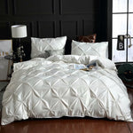 Cozyzlife 3-Piece Double Imitation Silk Luxury Satin Bedding Set Polyester