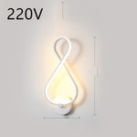 Cozyzlife LED Wall Lamp Nordic Minimalist Bedroom Bedside Lighting Fixture