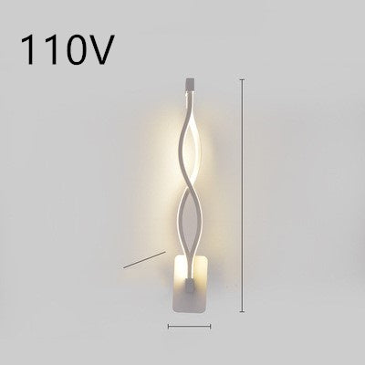 Cozyzlife LED Wall Lamp Nordic Minimalist Bedroom Bedside Lighting Fixture