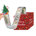 Cozyzlife Red Christmas Money Box Paper Lottery Box Party Decoration Holiday Fun