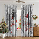 Cozyzlife 3D Digital Printed Christmas Curtains High Sunshade Polyester Set