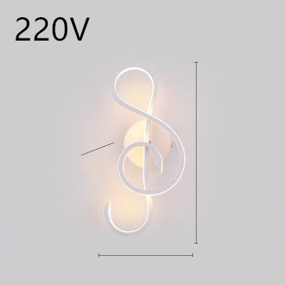 Cozyzlife LED Wall Lamp Nordic Minimalist Bedroom Bedside Lighting Fixture