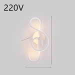 Cozyzlife LED Wall Lamp Nordic Minimalist Bedroom Bedside Lighting Fixture