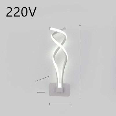 Cozyzlife LED Wall Lamp Nordic Minimalist Bedroom Bedside Lighting Fixture