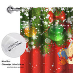 Cozyzlife 3D Digital Printed Christmas Curtains High Sunshade Polyester Set