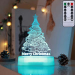 Cozyzlife 3D Christmas Acrylic LED Night Light Lamp Decoration Kids Gift New Year