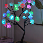 cozyzlife Romantic Rose Flower Tree Table Lamp USB Fairy Light for Home & Gifts