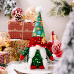 Cozyzlife Christmas Fabric Faceless Doll Ornament Decorative Holiday Figure