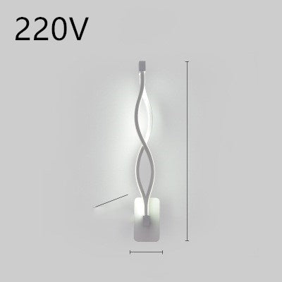 Cozyzlife LED Wall Lamp Nordic Minimalist Bedroom Bedside Lighting Fixture
