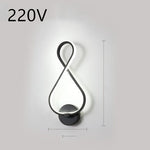 Cozyzlife LED Wall Lamp Nordic Minimalist Bedroom Bedside Lighting Fixture