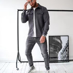 Cozyzlife Men's Youth Casual Brushed Cotton Long Sleeve Winter Slim Fit Shirt